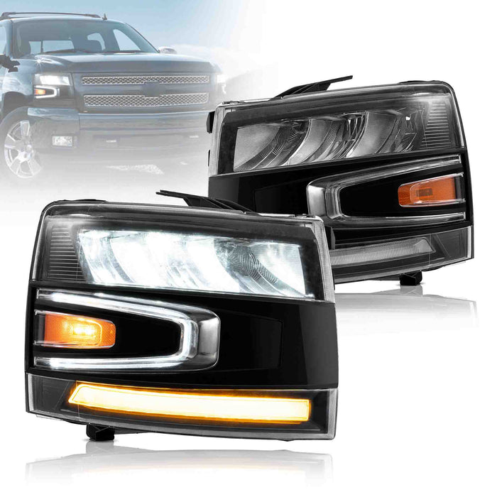 Faros delanteros LED VLAND para Chevrolet Silverado 1500 2500HD 3500HD 2007-2013