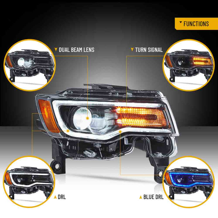 Phares LED VLAND pour Jeep Grand Cherokee (WK2) 2014-2021