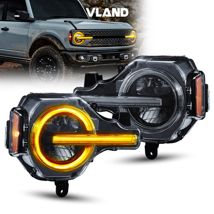 Phares LED VLAND pour Ford Bronco 2021-2024