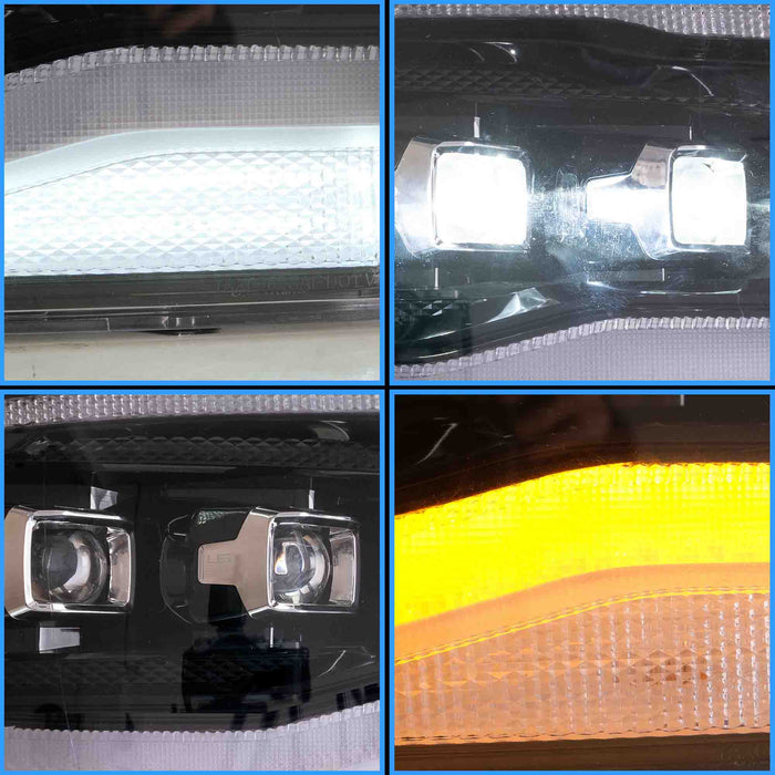 PHARES PROJECTEURS LED VLAND POUR DODGE RAM 1500 / 2500 / 3500 2009-2018 RAM1500 CLASSIC 2019-2021