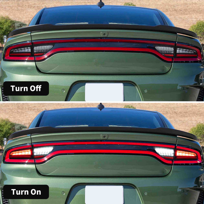 VLAND LED Taillights For 2011-2014 Dodge Charger W/Red Turn Signal