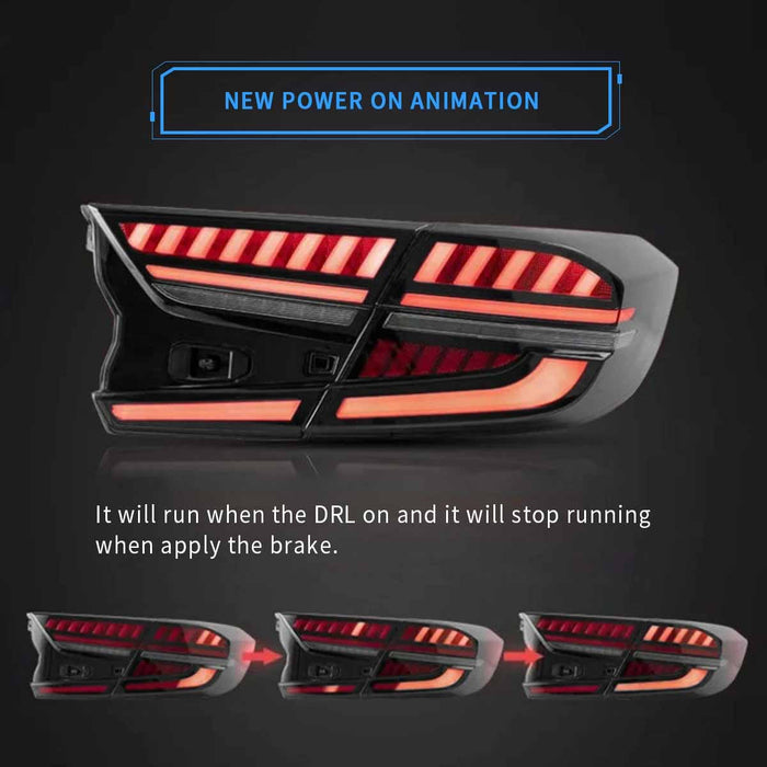 VLAND LED Taillights For 2018-2022 Honda Accord Startup with dynamic animation