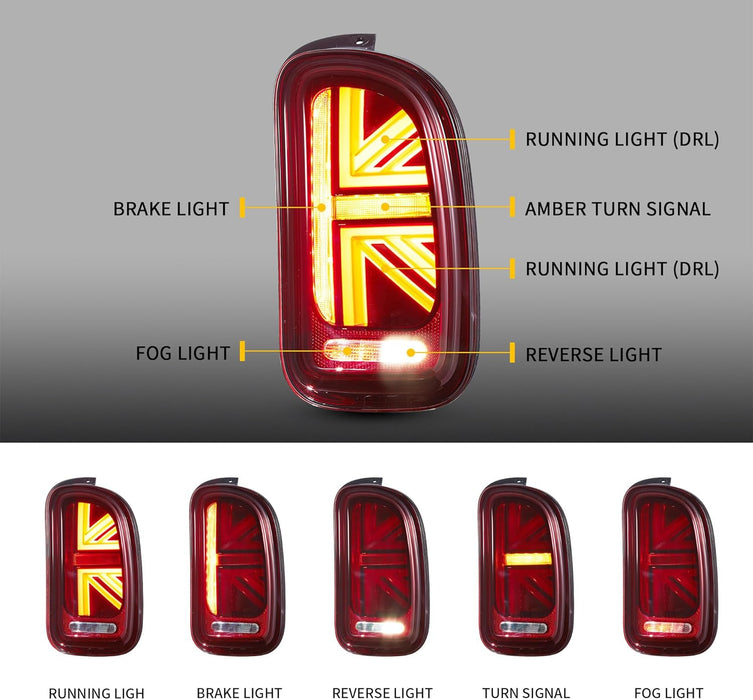 VLAND LED Taillights For Mini Cooper Clubman R55 2007–2014