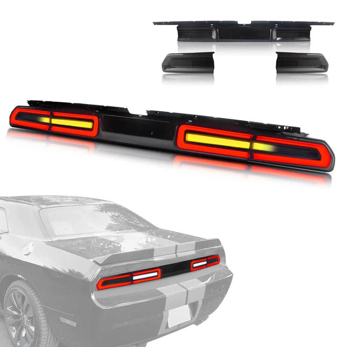 VLAND Feux arrière LED pour Dodge Challenger 2008-2014 avec clignotants séquentiels ambre