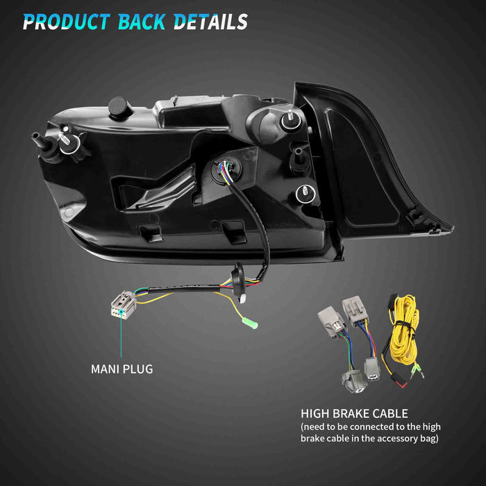 VLAND LED-Rücklichter für Ford Mustang USA 2015–2023, Spezifikationen, mit rotem Blinker