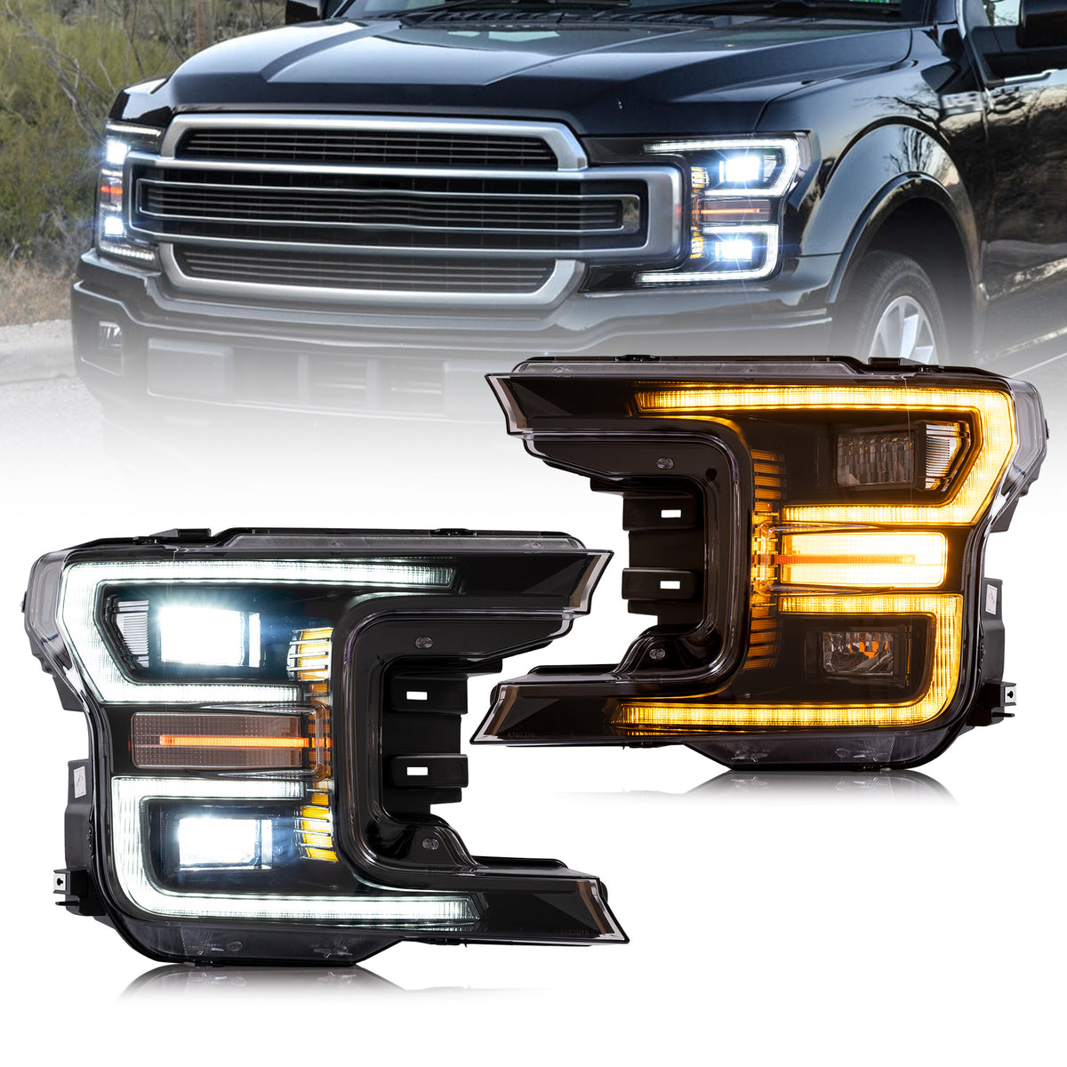 VLAND Full LED Headlights For Ford F150 13th Gen 2018-2020 — VLAND US