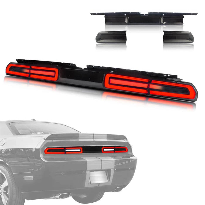 Fanali posteriori a LED VLAND per Dodge Challenger 2008-2014 con indicatori di direzione rossi sequenziali