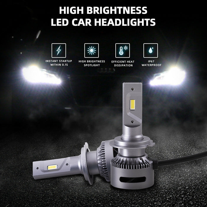 VLAND LED Phares Ampoules H7 9005 H4 H11 H8 Haut Bas Faisceau 6500K 7200LM 32W/Chaque 64w/Ensemble