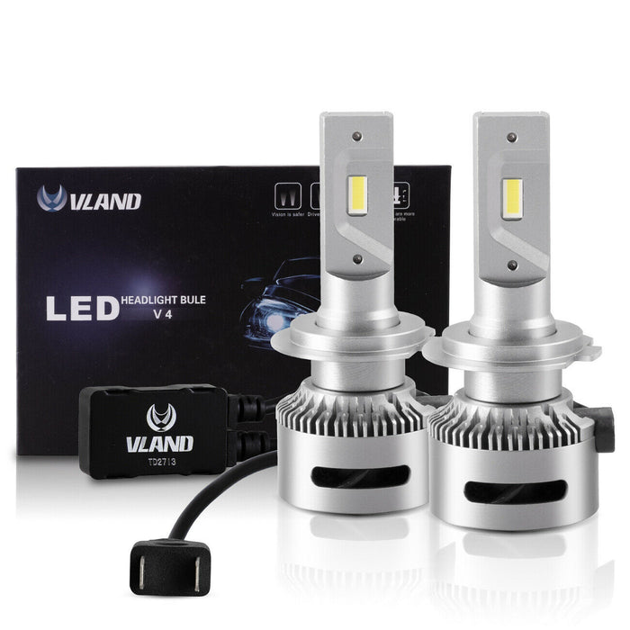 VLAND LEDヘッドライトバルブ H7 9005 H4 H11 H8 ハイロービーム 6500K 7200LM 32W/各64w/セット
