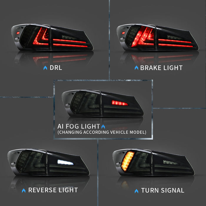 VLAND LED-Rückleuchten für 2005–2013 Lexus is250 is350/2007–2014 isf Rückleuchten